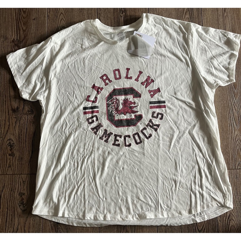 Gameday Couture South Carolina Gamecocks Graphic T-Shirt White Garnet Large NWT - Picture 1 of 4